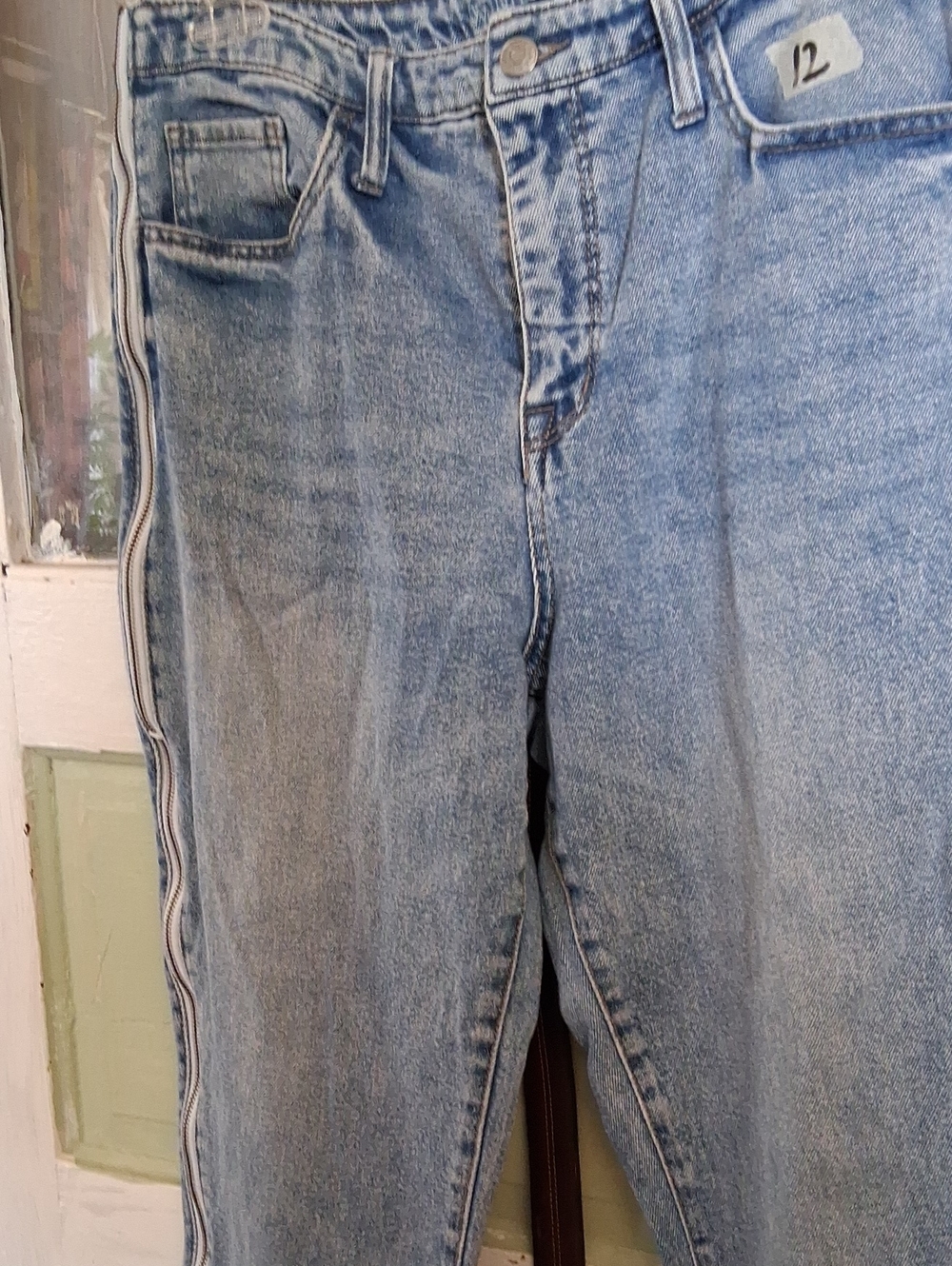 wild fable Light Blue Straight Jeans with Side Stripe